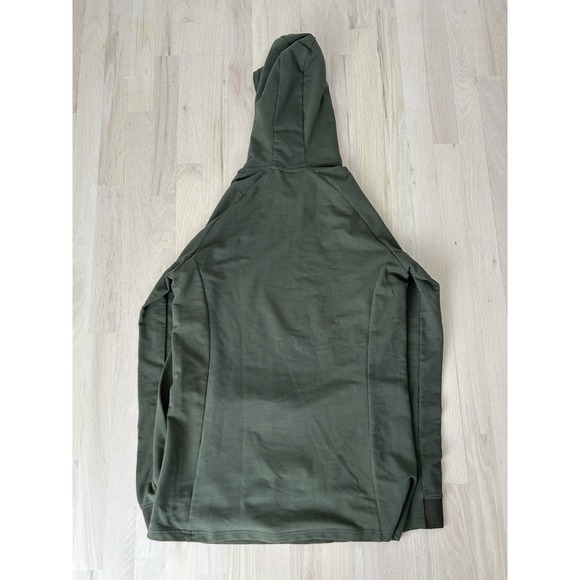 GYMSHARK Green Cotton Polyester Blend Athletic Performance Pullover Crest Hoodie - Picture 7 of 7